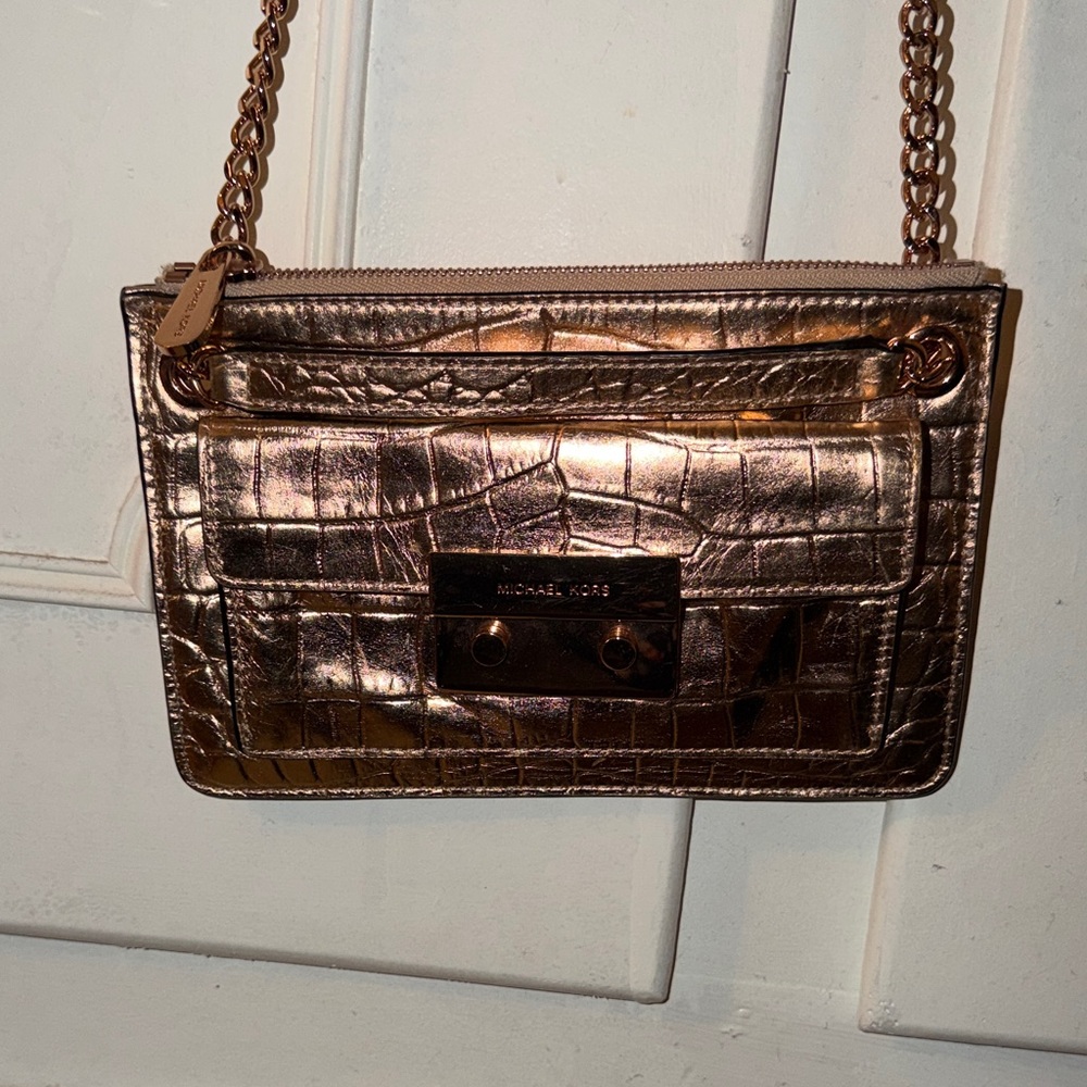 Michael Kors Shiny Copper Crossbody Bag